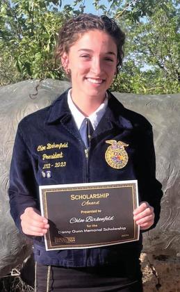 Nazareth FFA Chloe Birkenfeld received the Dann Gunn Memorial Scholarship. The Dann Gunn Memorial Scholarship Endowment was established by Andrew Dorow and Tatum Gunn Dorow in 2017. The scholarship is awarded to students studying Agricultural Education with a Teacher’s Certification in the Department of Agricultural Education and Communications. Preference is given to non-traditional students with a minimum 3.0 GPA.