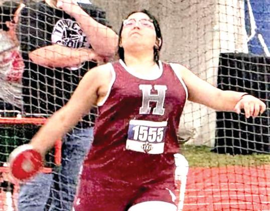 Hart High School Mia Lopez placed seventh in the Discus Throw at the state track meet.