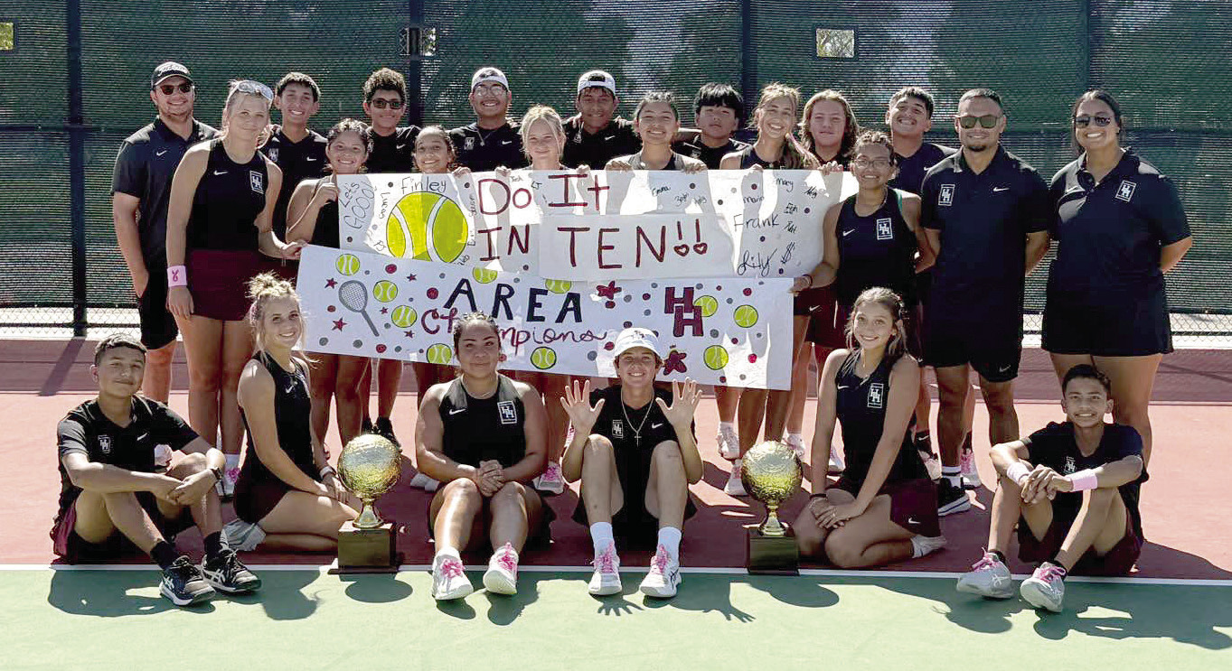 The Hereford High School Tennis Team won the Area Championship Friday in Monahans against San Elizario 10-0 to advance to the Regional Quarterfinals. The team took on district rival Canyon yesterday in Amarillo. (Courtesy photo)