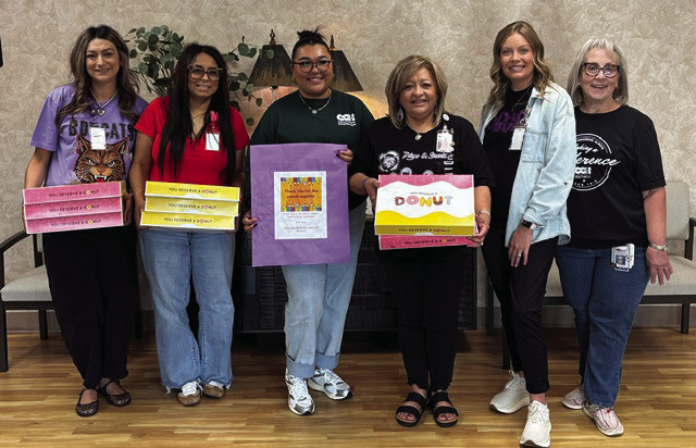 Pictured: Deyanira Prieto-Dimmitt ISD, Lorena Mendoza- Dimmitt ISD, Maraya Corrales-Castro County Healthcare, Olivia Herrera-Castro County Healthcare, Brayden Goodwin-Dimmitt ISD and Colleen Robison-Castro County Healthcare