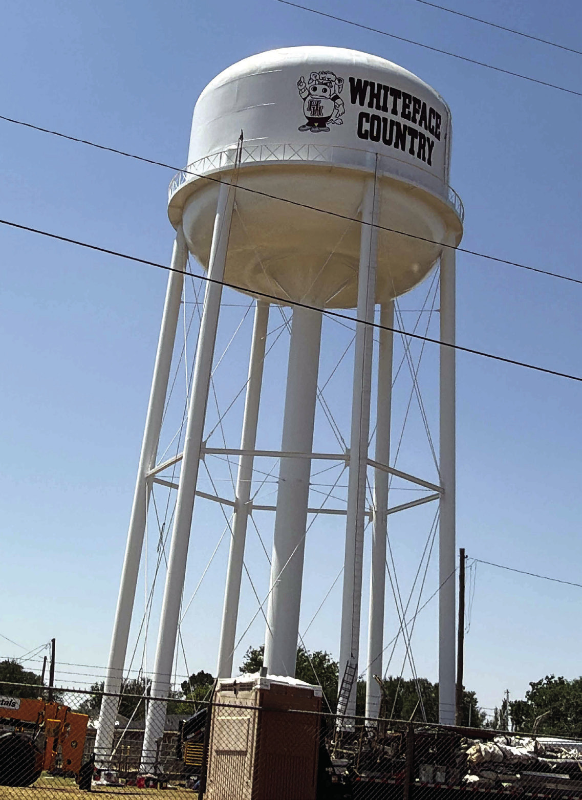REPAIRS A PRIORITY--The newly-repaired 'HERD' water tower between Northwest and Aspen symbolizes the high priority that repair and refurbishing of city water storage facilities has been given under the leadership of City Manager Ryan Polster. City commissioners approved and adopted a long-range water supply plan at a Special Meeting August 27 at City Hall, marking a new chapter in Hereford's water situation. Hereford is credited for being proactive on water.