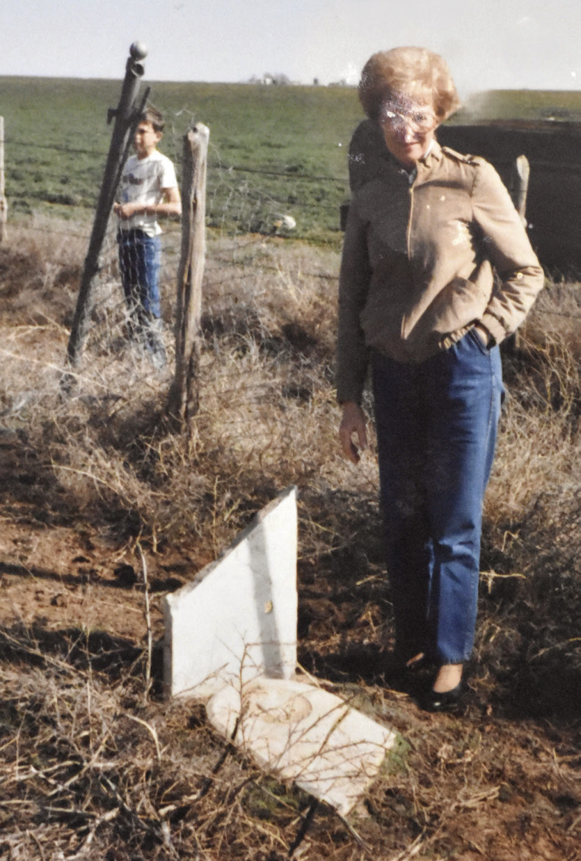 HISTORY IN PIECES--Tombstones at the old La Plata Cemetery dating to the 1890s have borne the ravages of time and neglect and broken apart in the mostly-neglected landmark of the one-time county seat. (Photo Courtesy of Deaf Smith County Museum.
