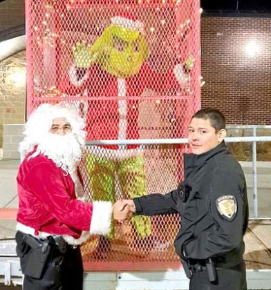 The Castro County Sheriff’s Office deputies successfully apprehended and caged the Grinch before he could ruin the annual Chamber of Commerce Parade of Lights