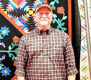Daniel Holley was the raffle winner for the quilt at the Ogallala Quilt Festival.