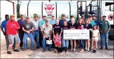 Following another successful year for the Pink Ladies Chili Cookoff, the group presented a check for $17,600 to the Dimmitt Fire Volunteer Fire Department. The annual event brings in the largest local donation to the DFVW, with the Pink Ladies staunchly supporting the funding of the firefighters each year.