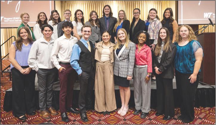 Photo: West Texas A&amp;amp;M University's Rogers LEAD WT program's 2026-2027 cohort includes, front from left, Jaelyn Reynolds, Dimmitt’s Emilio Jiminez, Ivan De la Rosa, Logan White, Abril Rivera-Cervantes, Brenna Ware , Evalynn Ramirez, Jayci Nickels and Madalynn Schmidt, and, back from left, Muireann Benn-Rothstein, Cali McKinley, Kailin Noble, Benjamin Kogo, Sarah Robinson, Garicyn Bigham, Sye Boatmun, Mikah Wareham, Jamie Jefferson, Emma Wagner and Kaylea Marionneaux.