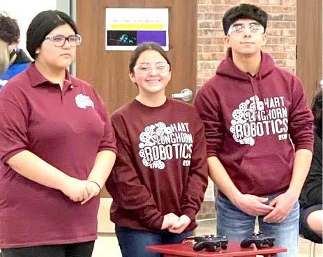Longhorn Robotics Team #21780, with team members Delylah Saldana, Sarah Morales, and Diego Longoria, competed at the FIRST Tech Challenge in the rankings AmTech in Amarillo and moved from 24th to 21st in the rankings with three wins and two losses.