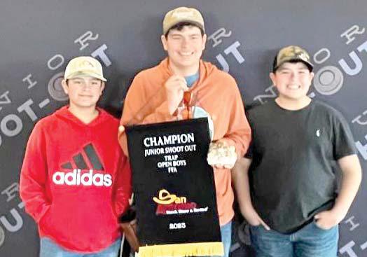 The Meadors came in with great scores at the San Antonio Stock Show Junior Shootout this past weekend. Remington, 7th grader/Castro 4-H, had his personal high scores in his age group; Oliver, 8th grader/Castro 4-H, was one bird shy of the top five shooters in his age group; and Harrison, Naz FFA, won the Champion Junior Shootout title in his age group, as well a $10,000 scholarship.
