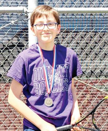 DMS Boys Singles player Luis Perez placed second at the Muleshoe tennis tournament.