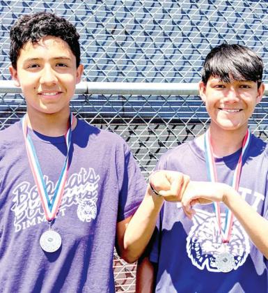DMS Boys 7th grade doubles team, Joshua Gonzalez and Jeff Everett, placed seventh at the Muleshoe tennis tournament.