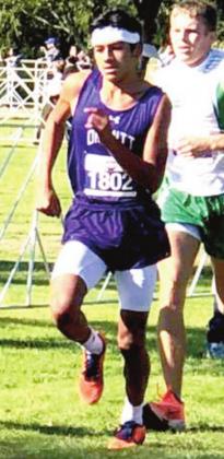 (Photo right) DHS XC Azariah Gonzales placed 29t at the Texas UIL State cross country meet in Round Rock in the 3A division.
