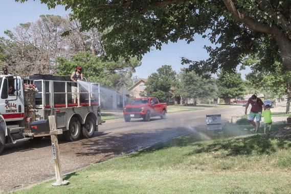 Tulia Fire Department Splashing the Kids Back to School