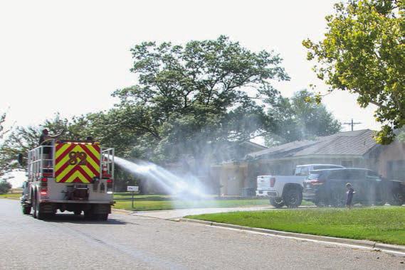 Tulia Fire Department Splashing the Kids Back to School
