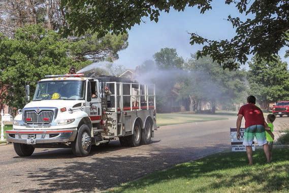 Tulia Fire Department Splashing the Kids Back to School