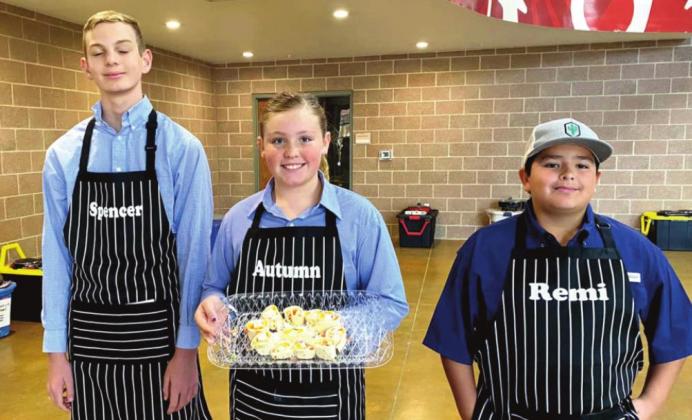 Castro County Intermediate Team, District Food Challenge - Spencer Acker, Autumn Birkenfeld and Remington Meador; Third Place.