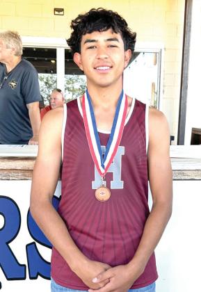 Hart High School runner Aiden Cisneros competed at the District 4-1A cross country meet and placed fourth, advancing him to the Regional meet scheduled for Oct. 23-23.
