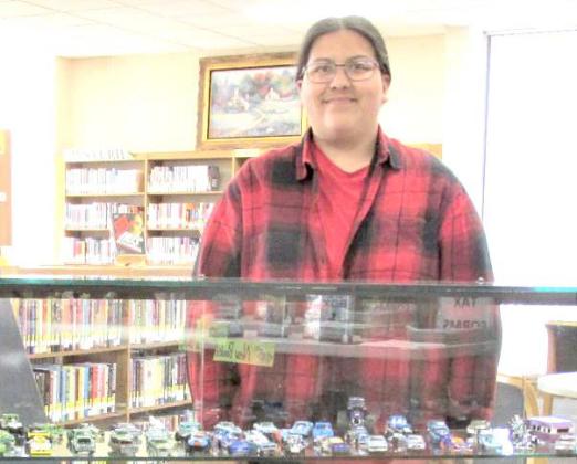 Leah Cavazos’ Hot Wheels’ model cars are being shown as the Display of the Month of April at Rhoads Memorial Library.
