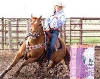 OSM barrel racer Leslie Cambern (above) from Pampa brought in the fastest time at the rodeo.