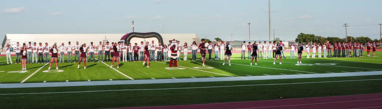 THS Cheerleaders led the Alma Mater