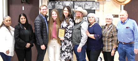 Dimmitt Chamber of Commerce Business of the Year- Walking G – Matt and Mandy Gfeller and family.