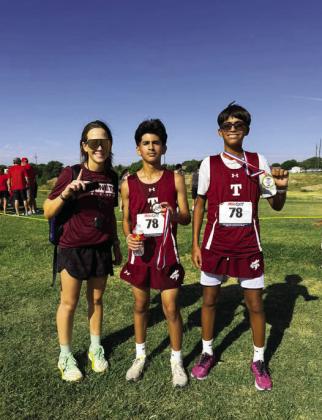 Tulia Junior High Boys Relay Team placed 1st at the LCU Rust Buster Relays Each runner ran 1 1/2 miles. Their combined time was 18:18 Dominik Leija -8th Grade Khaydin Del Toro -7th Grade