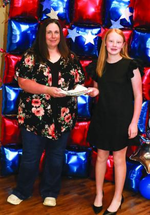 Tori Dunn presented Cheyenne Mote with a Project pin