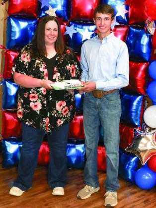 Tori Dunn presented Krese Barbee with a Project pin