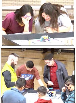 Two Hart Robotics teams competed on March 4 at the GEAR/Get Excited About Robotics 2023 Festival of Frenship Trial Run. Team 1, Zayden Diego and Rita Rodriguez earned 110 points to place third out of 35 teams, and Team 2, Emma Saldana and Letizia Dominguez, eared 75 points, finishing sixth place.