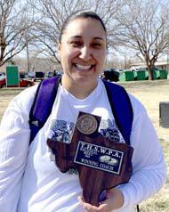 DHS Bobbies Powerlifting Coach Ruby Romero received the “winningest coach” award at the Regionals meet after a successful regular season and Regional team win.