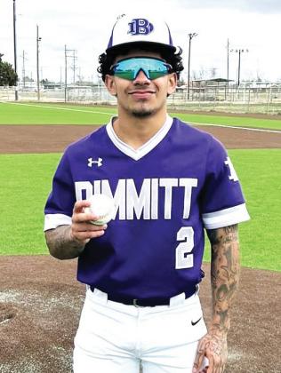 Dimmitt Bobcats Tony Salazar threw a perfect game and led his team to a 21-0 victory over Hale Center. He pitched 4.0 flawless innings, not allowing a single hit, run, or walk, with strikeouts.