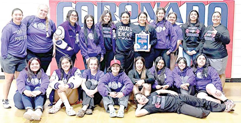 Coached by Ruby Romero, the DHS girls powerlifters scored a team win and six first place medals at the Plainview Invitational this past weekend.
