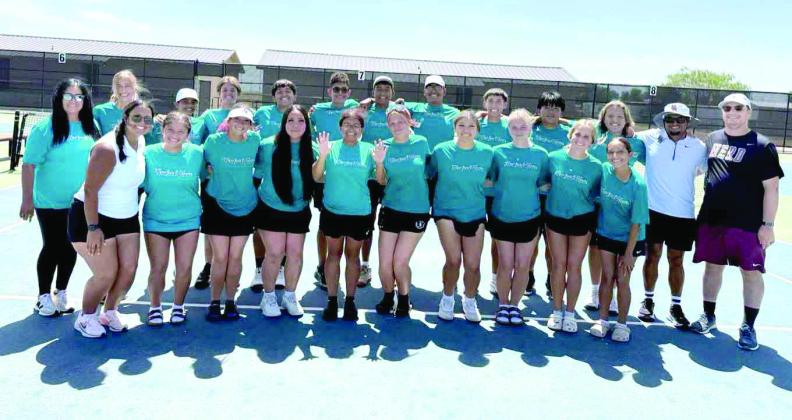 The Herd earned its first district tennis win Saturday by defeating the Dumas Demons 18-1, The team showed up early with one goal in mind: get a dominant win against Dumas. Coaches praised Natalie Hernandez for clinching the 10th win with her strong 6-4, 6-2 victory in singles, and to all of tennis athletes outside of the counting lineup who went out and won every single match.