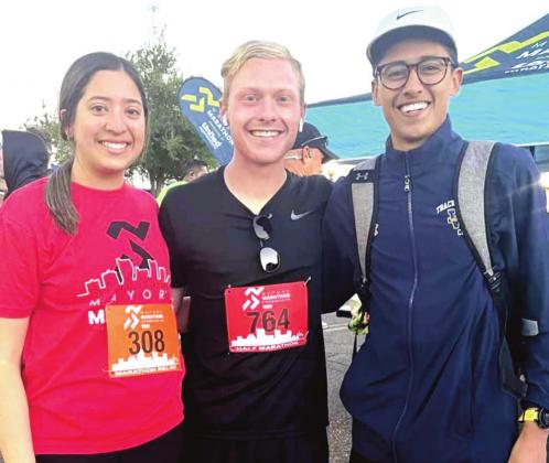 Former Dimmitt XC runners competed in the Lubbock Mayor’s Marathon: Giselle Fuentes, Haydon Miller and Jace Sanchez.