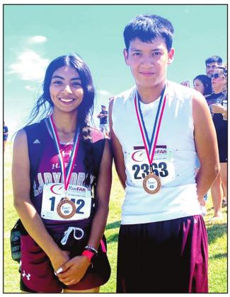 HHS Ladyhorns Mia Minjarez and Longhorns Anthony Flores both earned medals at the Lubbock XC Invitational this past Saturday. They are set to run again in Canyon this week.