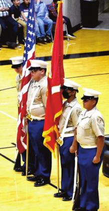 Hereford High School MJROTC presented the colors and flag folding.