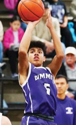 Bobcats Frankie Cortez launches a jump shot against Groom at the Vega Basketball Tourney this past weekend. (Dimmitt Sports Media photo)