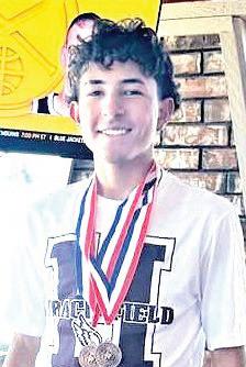 Hart High School Aiden Cisneros placed third in the Area 800-meter run and 1600-meter run.