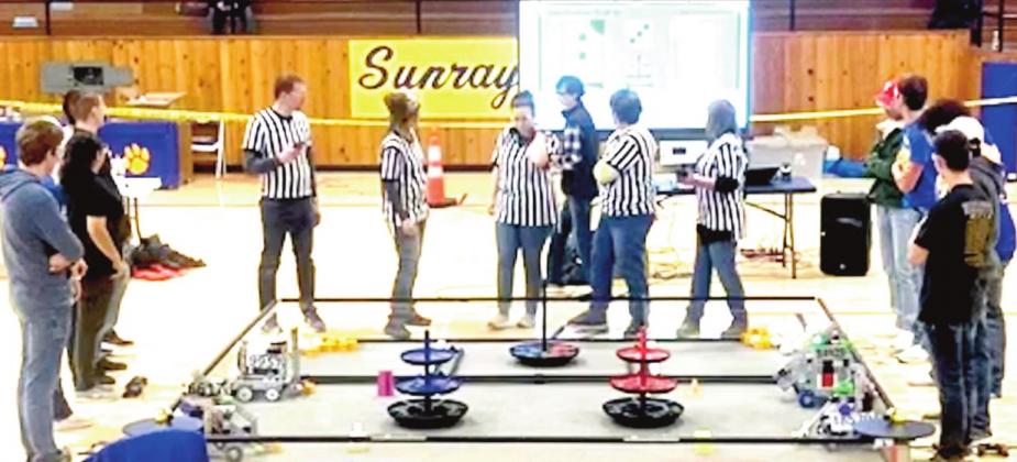 Nazareth Robotics competed at Sunray High School in the second meet of the FIRST North League robotics competition. Team 16617 and 18570 played on opposite sides of the field in match 25 of the meet.