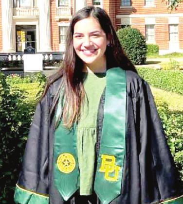 Claire Van Zee graduated from the University of Baylor this semester with a degree in journalism. She plans to begin her career and go to graduate school. Van Zee is a 2017 graduate of Dimmitt High School.