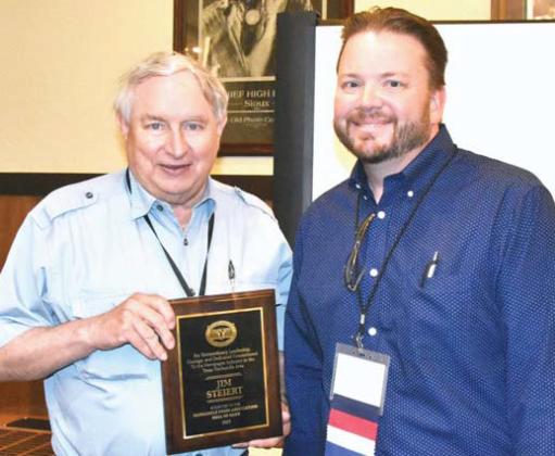 Hereford journalist Jim Steiert, contributing writer to The Hereford Brand and Castro County news, was inducted into the Panhandle Press Association Hall of Fame on July 14.