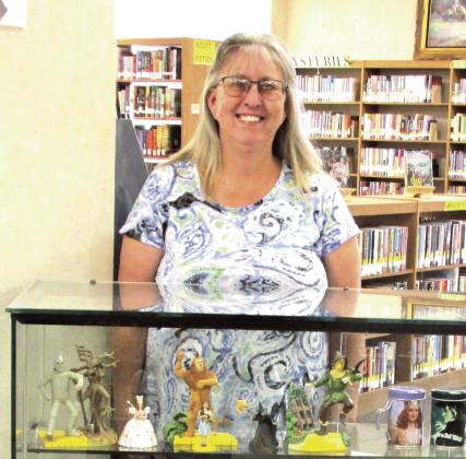 Tiffany Davis is Displayer for the month of November at Rhoads Memorial Library. She is exhibiting part of her collection of Wizard of Oz figures and memorabilia.