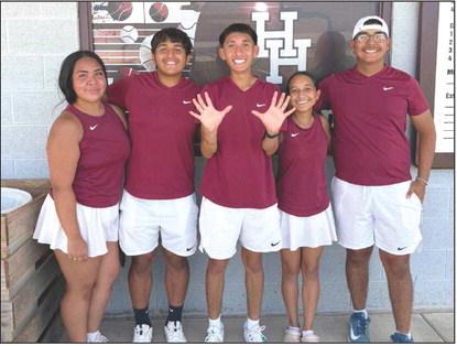 The Herd continues to win at home! We took down the Caprock Longhorns with a 16-3 victory! Today’s clincher belongs to Zamiha Escobedo (center), who secured the team’s 10th win with an 8-2 victory in singles. Thursday, August 20 the team hosts Randall.