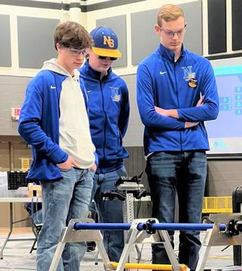 Nazareth Robotics 22952 - Randall Robotics Meet - Spencer Acker, Michael Fulkerson, Breck Proctor and Gracie Raef. The team is ranked sixth in league.