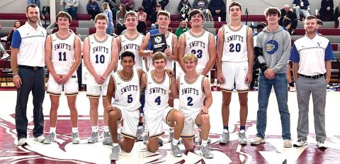 The Nazareth Swifts competed at the Martin’s Mill’s Bryan Mewbourn Invitational this past weekend and came home with a Consolation title, winning three of four games at the tourney: Grapeland 50 – Naz 45 (L); Naz 40 (W) - West Rusk 35; Naz 59 (W)- Redwater 38; Consolation game – Naz 45 (W) 45 – Tatum 34.