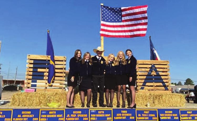 (top photo) Dimmitt FFA got the Harvest Days Parade off in a grand style with a tribute to the farmers of America and FFA.