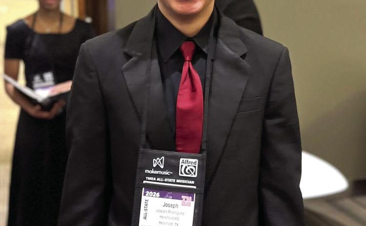 Saturday, Joseph Rodriguez took the stage with the Small School TMEA All-State Choir. In January Rodriguez auditioned for the All-State Choir and qualified as sixth chair.