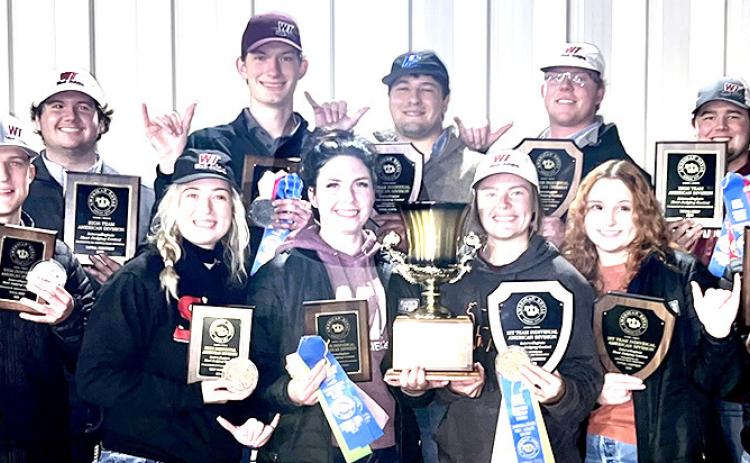 WTAMU meat judging won the tough American Royal Meat Judging contest on Oct. 15. Nazareth’s Ryan Heitschmidt, a junior at WTAMU, is a member of the team and ranked fourth overall, first in placings, second in beef judging and fourth in lamb judging.