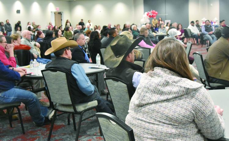 Residents of Deaf Smith County had an opportunity to hear from an array of candidates for local and state offices running in the March Primary up close and personal at the Deaf Smith County Republican Candidates Forum Thursday, January 29 at the Hereford Civic Center. More pictures on pages 8-9. (BRAND photo/Jim Steiert)
