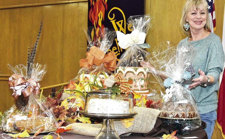 STYLING DESSERTS--Brenda Blacksher of Samaritan Hospice styles desserts for the 15th Annual Samaritan Hospice Dessert Auction upcoming on November 25 at the Kings Manor Lamar Room at 400 Ranger Drive. Local bakers can make arrangements to share a dessert by calling 806-3636085. (Photos by Jim Steiert)