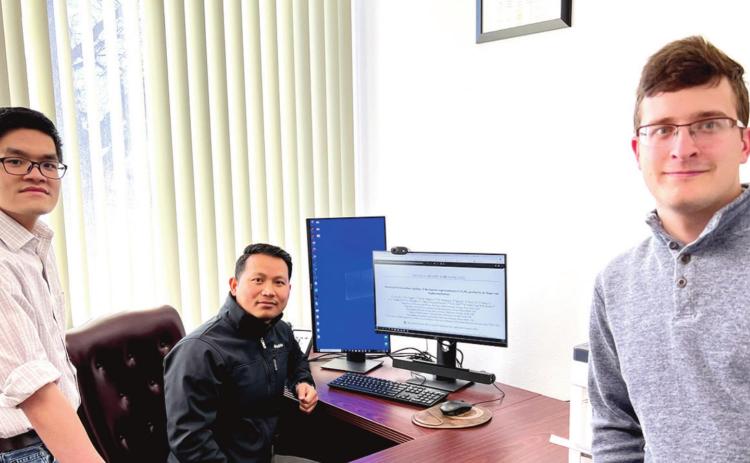 WTAMU Dr. Keshav Shrestha, assistant professor of physics, and student researchers Duncan Miertschin and Thinh (John) Nguyen published research that may help search for theoretical particals.